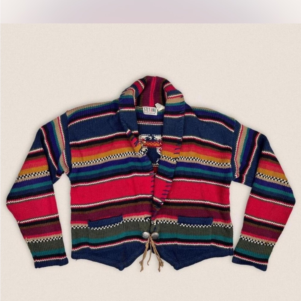 Striped Multicolor Cardigan by Stefani